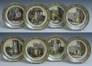 Set of 8 Adams "Cries of London"  Plates, 10" diameter, circa 1930 a2 - Picture 1 of 5