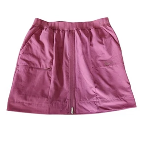 Nike Fushia Pink Girls Skirt New Size Large Pull On Front Zip Pockets Casual - Picture 1 of 10