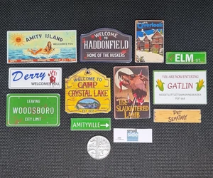 Casa delle Bambole Halloween miniatura scala 1:12 film horror cartello stradale - scegli tu! - Foto 1 di 12