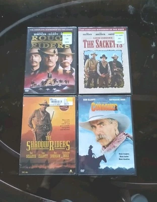 Sam Elliot NEW Western DVD Lot: Rough Riders/The Sacketts/Shadow Riders/Conagher - Image 1 of 3