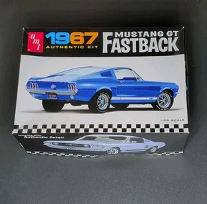 AMT 1241 Plastic Model Kit 1967 Ford Mustang GT Fastback 1/25 Scale Authentic - Picture 1 of 4