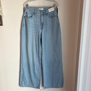 Abercrombie & Fitch the high rise wide leg Blue Women Jeans size 29 NWT Classic - Picture 1 of 10