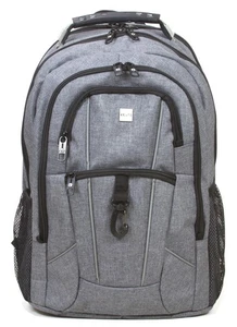 Dejuno Backpack Checkpoint-Friendly 15.6" Laptop Pocket - Heather Grey - Picture 1 of 5