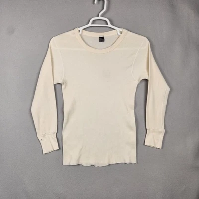 Винтажная мужская тепловая рубашка BVD большой размер L 42-44 вафельная вязка с длинным рукавом США 90-е - Изображение 1 из 4