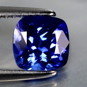 1.17 ct Supreme Cushion Cut (6 x 6 mm) 100% Natural Purplish Blue Tanzanite - Picture 1 of 2