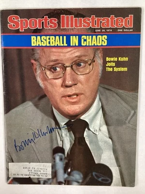 Bowie Kuhn Signed Sports Illustrated 6/28/76 Commissioner Baseball Autograph JSA - Image 1 of 4