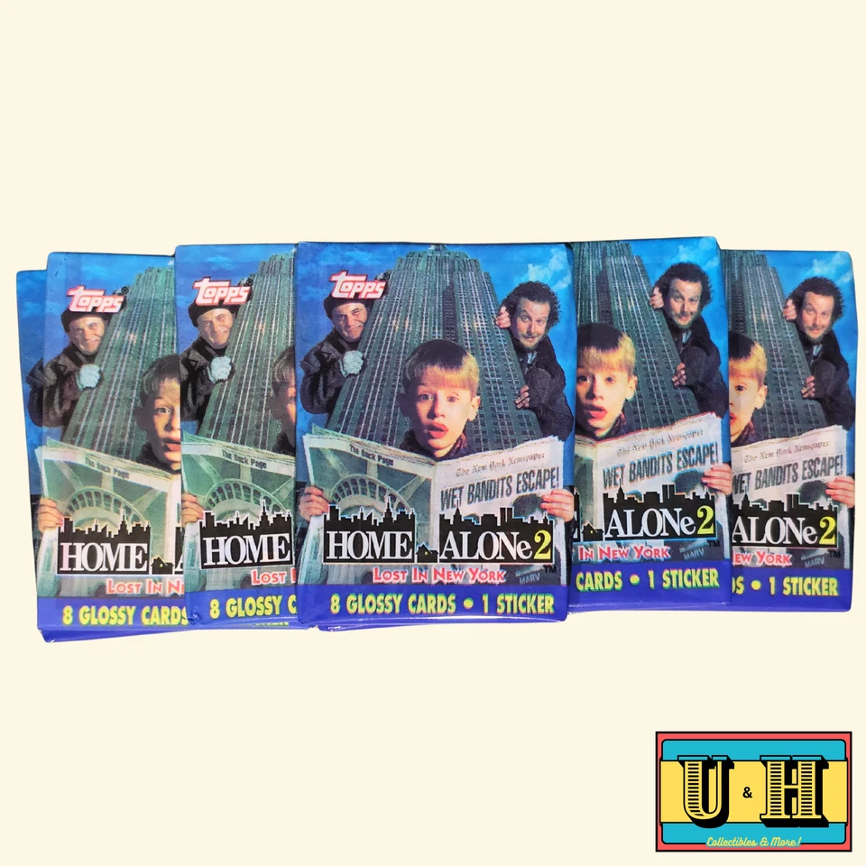 Vintage 1992 Topps Home Alone 2 Trading Cards NYC Classic Movies Christmas Stock