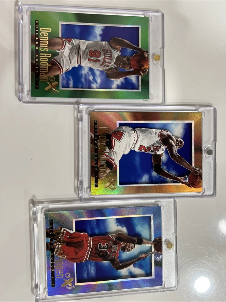 Lote de 3 tarjetas Michael Jordan SkyBox Ex Chicago Bulls 1997 Foto 1 de 4