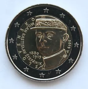 SLOWAKEI - 2€ Euro Gedenkmünze 2019 - Mailand Rastislav Stefanik UNC Münze - Bild 1 von 1