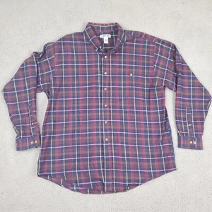 Cherokee Flannel Shirt Mens XL Blue Red Tartan  Long Sleeve Button - Picture 1 of 10