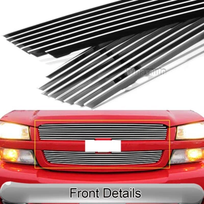 Billet Grill Fits 2003-2005 Chevy Silverado 1500HD/2003-2004 2500/2500HD Grille Foto 1 de 4