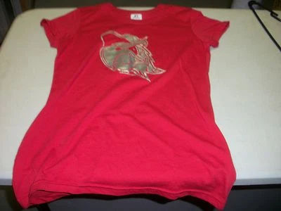 ЮЖНЫЙ ИЗГИБ СЕРЕБРЯНЫЕ ЯСТРЕБЫ ЖЕНЩИНЫ ФУТБОЛКА - КРАСНЫЙ - СРЕДНИЙ - Изображение 1 из 2