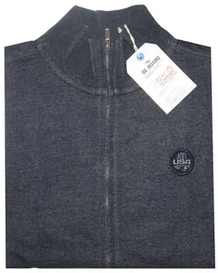 MAGLIA FELPA UOMO M L XL XXL 3XL giacca zip blu melange cotone Be Board novità - Imagen 1 de 2