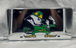 Notre Dame Fighting Irish NCAA Silver Lasercut License Plate Wincraft - Picture 1 of 1