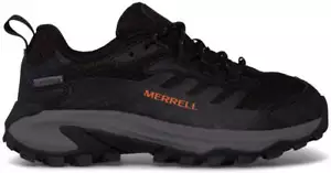 Merrell Moab Speed 2 Waterproof Junior Walking Shoes Black Kids Offroad Hiking - Picture 1 of 5