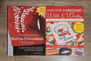 2 Machine Embroidery Books With CD Krause Publications - Picture 1 of 2