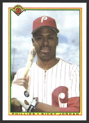 Ricky Jordan #156 1990 Bowman Philadelphia Phillies - Image 1 of 2