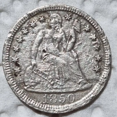 1850 Seated Liberty Dime 10c Better Grade XF Details #91987 - Image 1 of 2