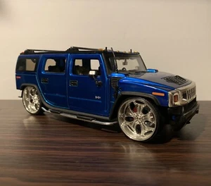 Jada Toys Dub City 1:24 Scale Diecast car 2003 Hummer H2 Blue Car #50540-9 - Picture 1 of 7
