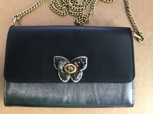 Coach Marlow Butterfly multi Leather Turn-Lock Crossbody brass chain - Picture 1 of 24