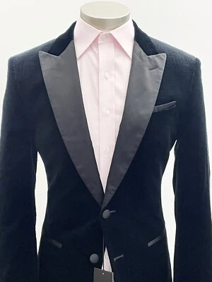 HUGO BOSS SLIM FIT TEXTURED VELVET TUX/DINNER JKT SIZE 38L - Image 1 of 4