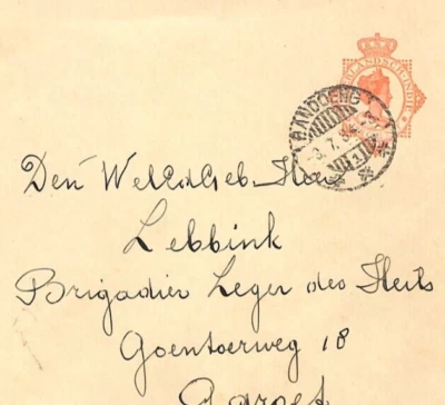 DUTCH EAST INDIES Cover *BANDOENG* Garoet 1934 Postal Stationery Env. ZT182 - Image 1 of 4