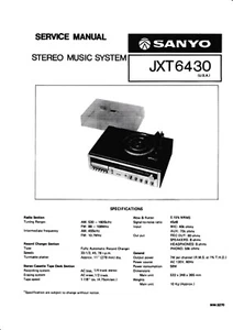 Service Manual Guide For Sanyo JXT 6430 - Picture 1 of 1