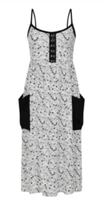 Safety Pin Dress HellBunny Punk Alternative goth Loose Dress maxi - Picture 1 of 5