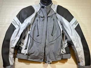 Olympia Moto Sports Jacket XL Mens Gray Full Zip Padded Zip Pockets Motorcy 1096 - Bild 1 von 23