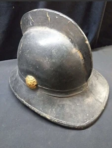 British Fire Fighting Helmet Cloth Covers Cork 1960’s Rare Collectable - Picture 1 of 5