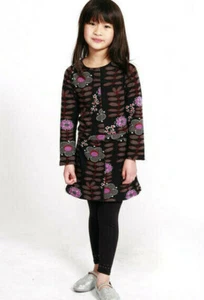 NWT Flower Print Black Dress Sizes 2T, 3T, 4T, 4, 5  Stella Industries - Picture 1 of 4