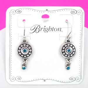 Pendientes Brighton Medalia Punto Guijarro Alambre Francés Color Circón $48 Joyería JA886L - Imagen 1 de 3