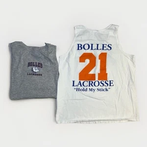 Bolles high school Jacksonville FL Lacrosse Shirt Combo sz L tank - Imagen 1 de 9