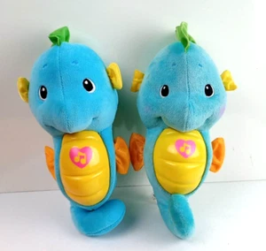 (2) Fisher-Price Seahorse Soothe and Glow (tested glows and plays music) Blue - Picture 1 of 4