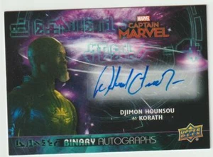 AVENGERS ENDGAME CAPTAIN MARVEL UD AUTOGRAPH CARD BA-DH HOUNSOU SIGNED KORATH - Picture 1 of 1