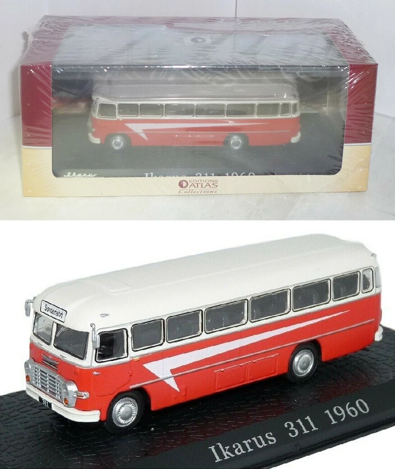MODELLINO AUTOBUS IN METALLO - IKARUS 311 1960 - SCALA 1:72 - ATLAS - SIGILLATO - Immagine 1 di 1