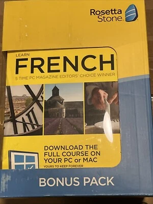 Sellado Rosetta Stone Francés Francés Bonus Windows Mac OSX Software de por vida Foto 1 de 3