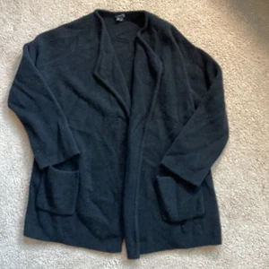 Suéter Theory Mujer L Negro Lana Mezcla Yak Darcian Avalon Abrigo Cárdigan Grueso - Imagen 1 de 5