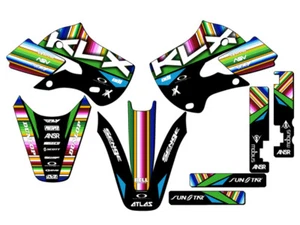 KLX 110 SERAPE 2002-2009 Black Senge kit de gráficos compatible con Kawasaki - Imagen 1 de 10
