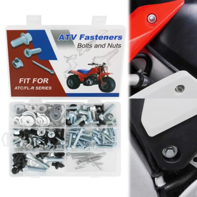 Kit de parafusos de estrutura de carroceria 160 peças compatível com Honda FL400R 89-90 ATC200/ATC250 81-87 - Imagem 1 de 4