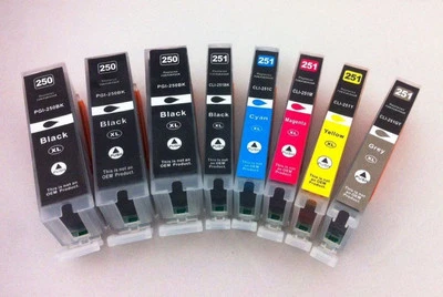 PGI250 CLI251 XL Ink Cartridge for Canon Pixma MG7520 MG7120 MG6620 MG6420 8PK - Image 1 of 2