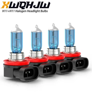 4x H8 H9 H11 Halogen Headlight Bulb Kit High/Low Beam Super Bright 5500K White - Picture 1 of 12