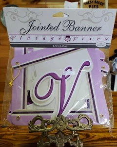 Creative Converting Vintage Vixen 60th Birthday Jointed Letter Banner - Picture 1 of 2