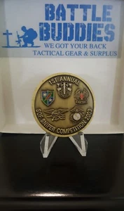 1st annual SOF Sniper Competition 2003 Challenge Coin SOF CAG SEAL RANGER RECON - Bild 1 von 5