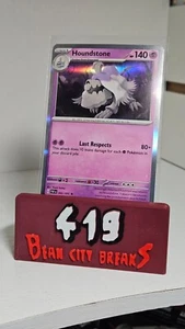Tarjeta de JCC Pokémon Houndstone Rare Holo Psychic 2024 PALDEAN FATES 043/091 - Imagen 1 de 1