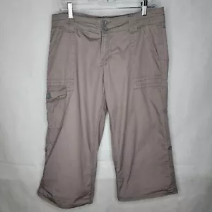 Calvin Klein Crop Hose grau wandelbar Cargo Caprihose weites Bein Retro Y2K 10 - Bild 1 von 21