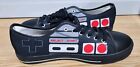 NES Controller Black (Converse Style) Retro Gaming Low Top Sneakers Size 11 