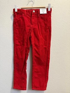 H&M Slim Fit Red Corduroy Pants for Kids 5T - Picture 1 of 4