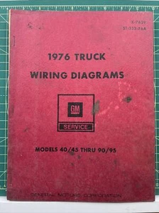 Diagramas de cableado de camiones GM 1976, modelos 40/45 a 90/95 manual de taller de fábrica  - Imagen 1 de 5