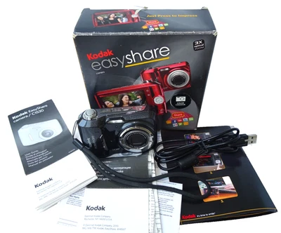 Kodak EasyShare C1530 14 MP Digital Camera 3x Optical Zoom - Black - Box - Image 1 of 4